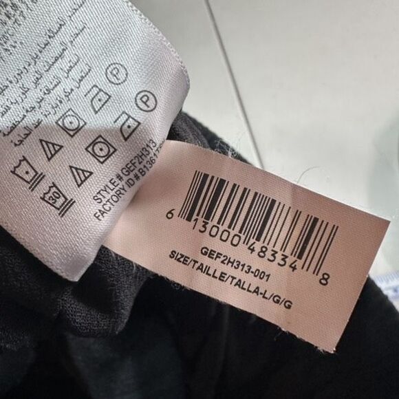 BCBG Tie Waist Wide Leg Pull On Black Cropped Pants Culottes Size Large Hi Rise - Picture 10 of 10